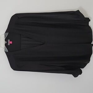 Vince Camuto Black V-Neck Blouse, Size XXL